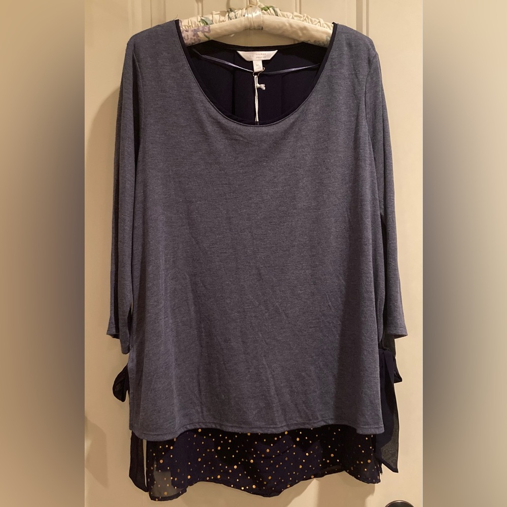 LC Lauren Conrad Layered Tunic Top